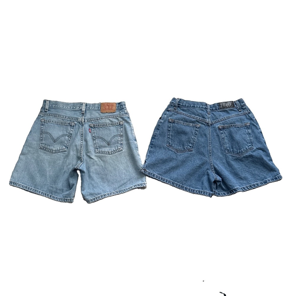 Vtg Y2K JORTS Lot Of 2 Levi's 505 6" And Gitano 4" Size 10 -12 28" Waist